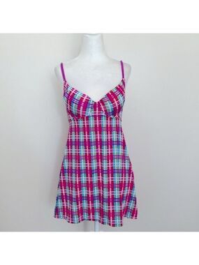 Vintage Y2K Victoria’s Secret multi color plaid slip
